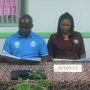 Representatives of the SVG Police Co-operative Credit Union Ltd, L-R – Bro. Junior Simmons – President and Sis. Seymonde Mulcaire – Manager.