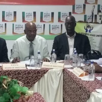 Section of the audience showing CCCU Borad of Directors along with SVG Co-op. League President at the Headtable