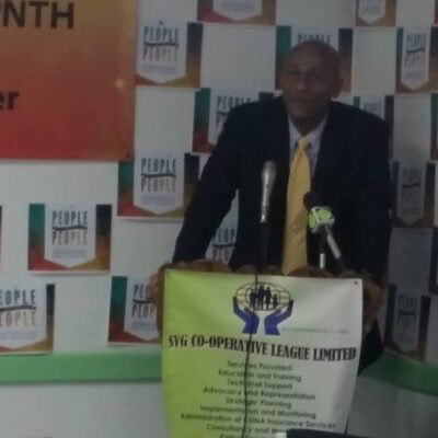 President of CCCU Mr. Aaron Moses delivering breif remarks at the morning's proceedings