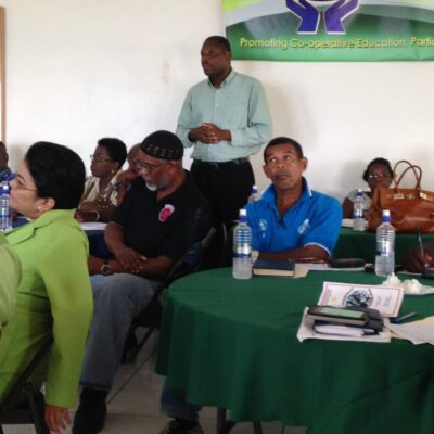 Fellow Co-operator makes a contribution to the morning’s discussion