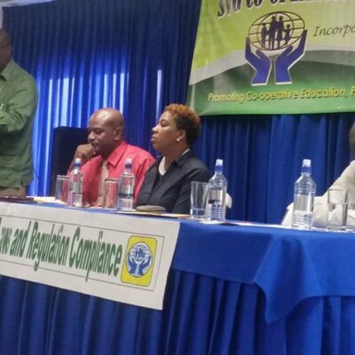 Hon. Frederick Stephenson - Minister of National Mobilization, Social Development, The Family, Etc, addressing the audience