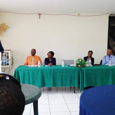 Mr. Denis Felix – Manager Non Bank Credit Institutions and Money Services Supervision Department, GARFIN, addressing the audience (3)