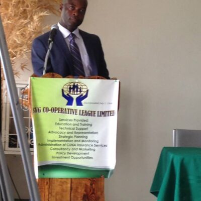 Mr. Denis Felix – Manager Non Bank Credit Institutions and Money Services Supervision Department, GARFIN, addressing the audience (4)