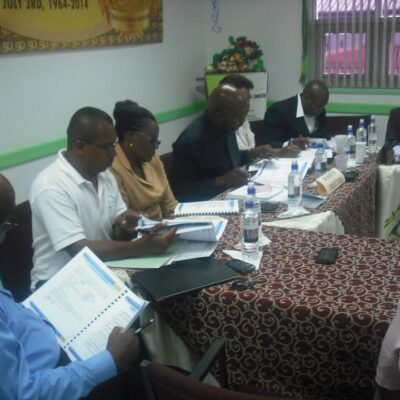 SVG Co-operative League Ltd Board of Directors, L-R - Bro. Dwight Lewis - Vice Presedent, Bro. Collin May - Treasurer, Sis. Gwendolyn Burgin - Director, Bro.