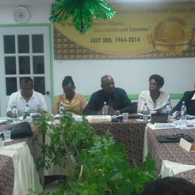 SVG Co-operative League Ltd Board of Directors, L-R - Bro. Dwight Lewis - Vice Presedent, Bro. Collin May - Treasurer, Sis. Gwendolyn Burgin - Director, Bro. Ke